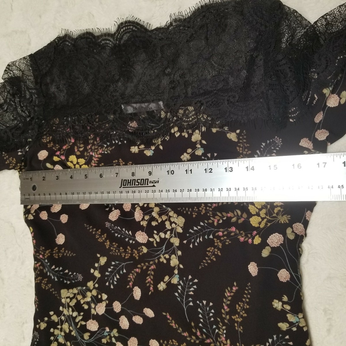 bailey 44 black lace dress Bailey Lace Trim Crystal Net Cutout Long Sleeve Gown (Archive Sale) main image 1