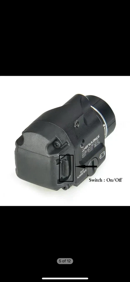 Luz táctica Streamlight TLR-8 500 lúmenes con láser de puntería roja integrado Foto 3 de 4