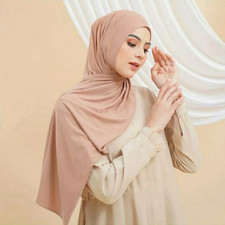 Muslim Instant Hijab Turban Women Scarf Wrap Islamic Prayer Pull On Ready Scarf