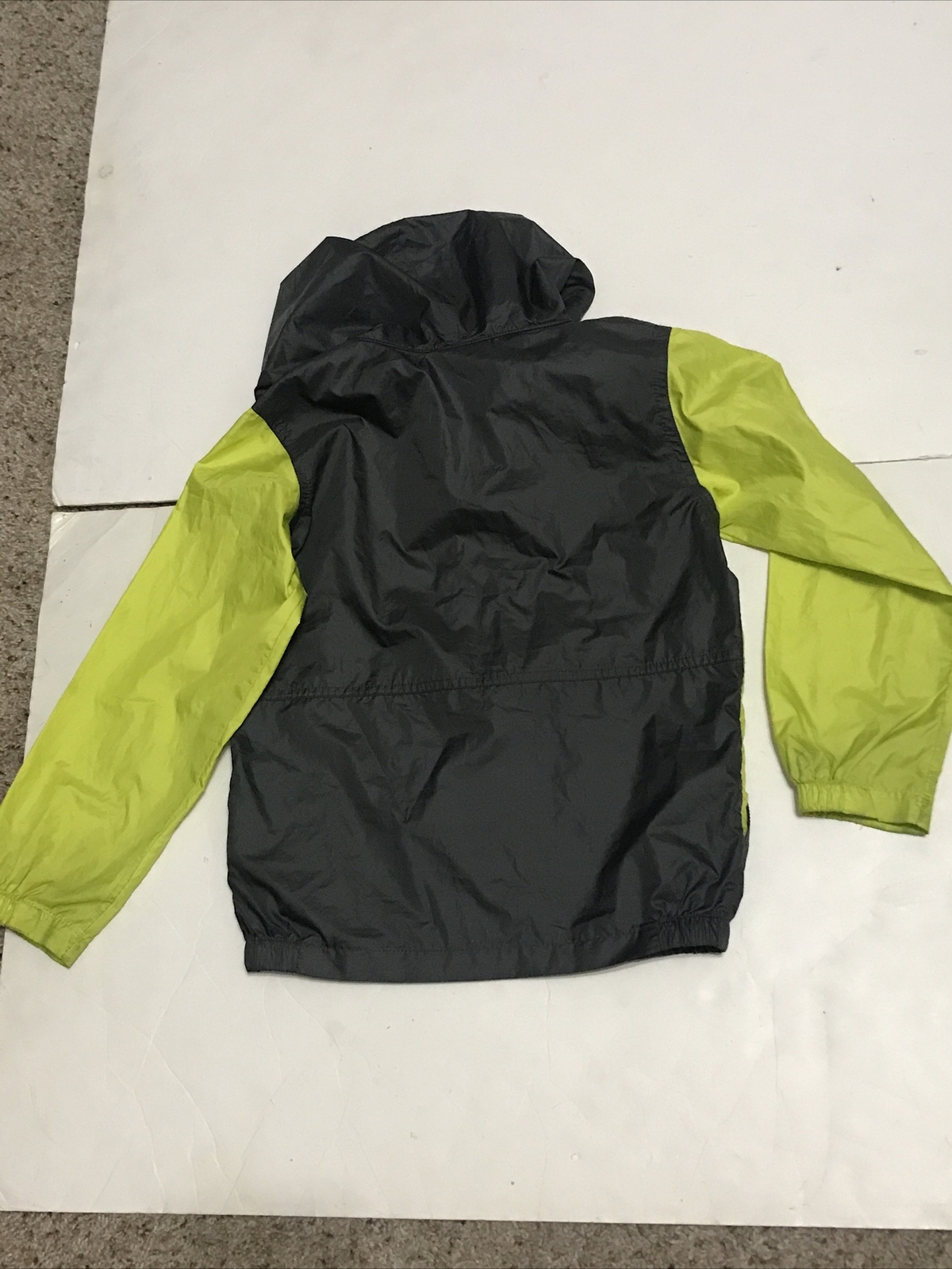 Columbia Girls Rain Jacket Size XS 6/7 Grey Green Long Sleeve 3185
