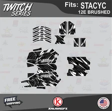 Graphics Kit for  STACYC 12E Brushed Electric Bike Twitch-white