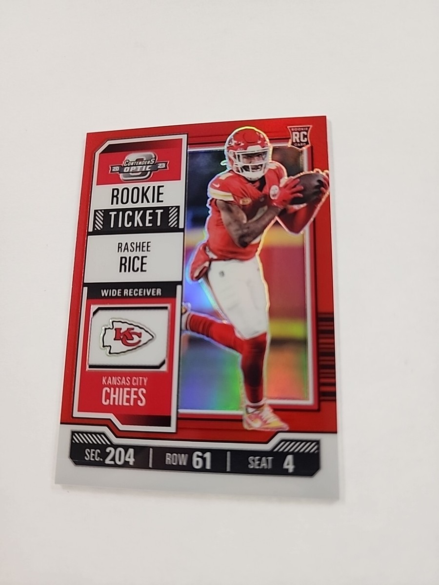 2023 Panini Contenders Optic Red Rashee Rice RC ROOKIE TICKET 27