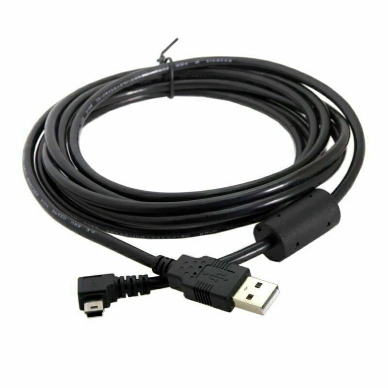 Chenyang  Mini USB B Type 5pin Male Left Angled to USB 2.0 Male Data Cable 3.0m - Image 3 of 4