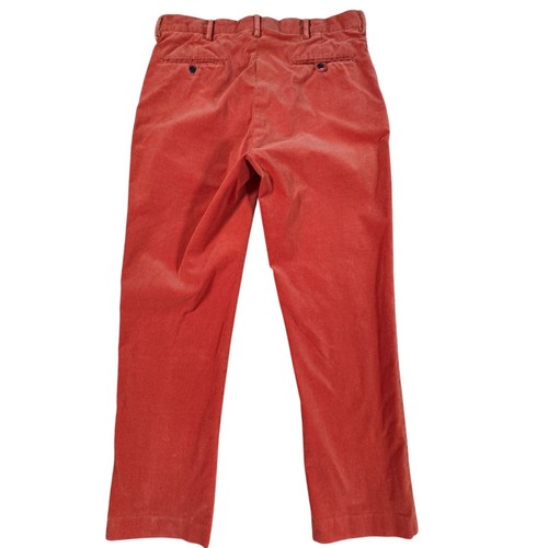 Polo Ralph Lauren Orange Corduroy Pants Straight Leg Classic Style 35x32 - Picture 2 of 14