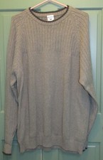 Columbia Men's Tan Crew Neck 100 Cotton Long Sleeve Pullover Sweater Size XL