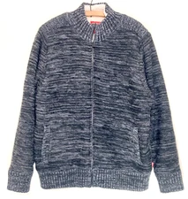 Coleman Sherpa Lined Sweater Jacket Heather Grey Size Large