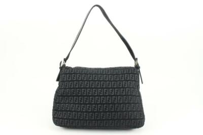 バッグ FENDI Baguette half moon Zucchino black Shopbop Archive Fendi Half Moon Baguette Shoulder Bag | Shopbop