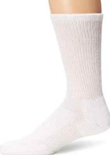 Thorlos L108254 Unisex Walking White Single Pair Crew Socks Size Large
