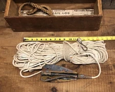 Antique Bliss American TAFFRAIL LOG Brass John Bliss With Original Box Nautical