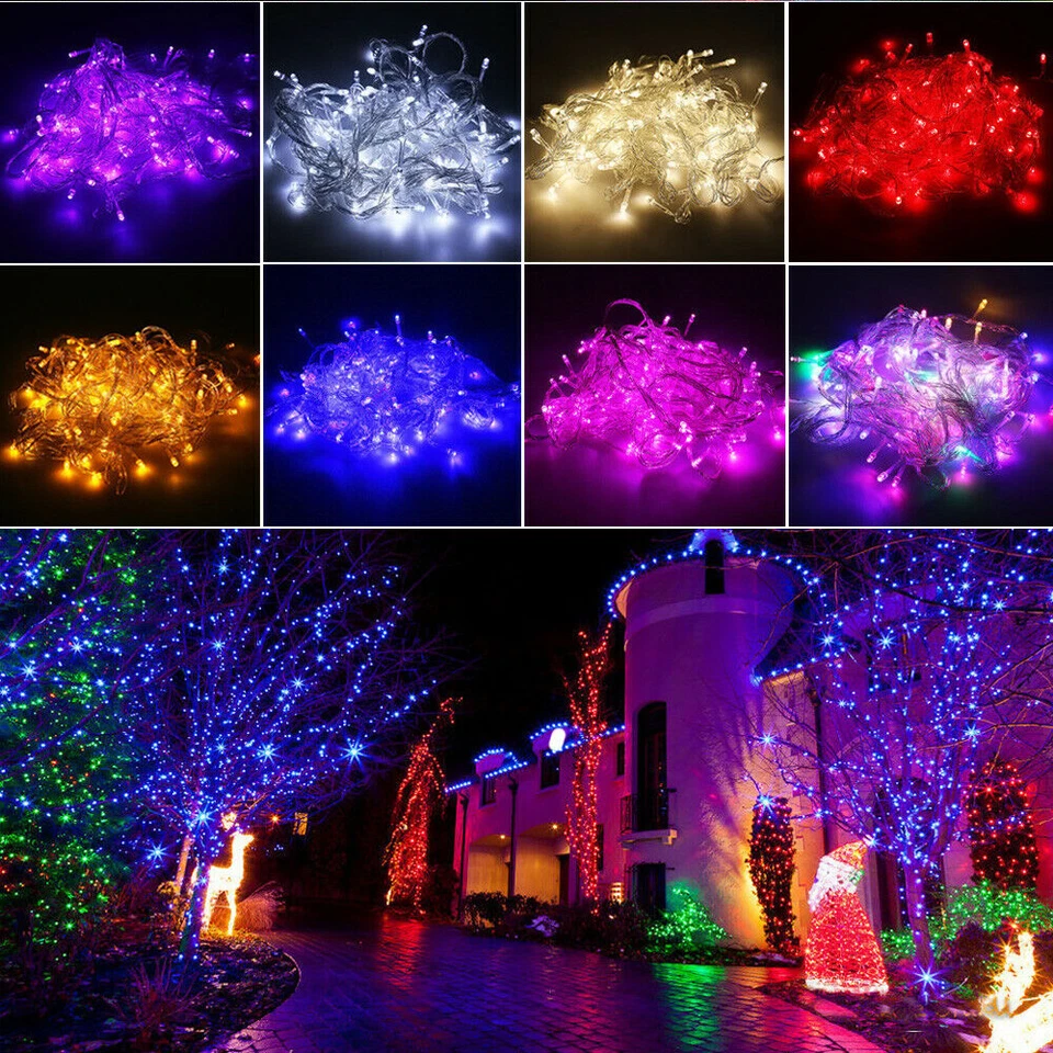 Fairy lights plug in LED string light wedding xmas party tree decor flash lamp - Image 2 of 4