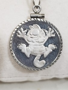 Details About Garfield Collectibles 110 Oz 999 Fine Silver Pendant Charm With Chain