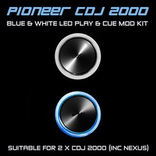PIONEER CDJ 2000 / NEXUS BLU & BIANCO PLAY & CUE LED MOD KIT (PER 2x CDJS) DJM