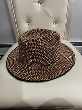 New Custom Made Fedora hats With Full Bling Rhinestone.