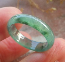 Video Certified Green Natural A JADE Jadeite Circle RING USA. 8.75    698843 AS