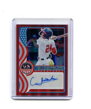 2025 Panini Stars & Stripes 16U 17U Signatures Red Cole CJ Weinstein Auto 25/99