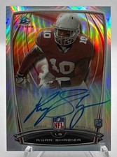 2014 Bowman Chrome Ryan Shazier #RCRA-RS Rookie Auto Refractor RC Steelers