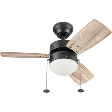 Rawling, 30 Inch Contemporary Indoor LED Ceiling Fan with Light, Pull Chain, ...