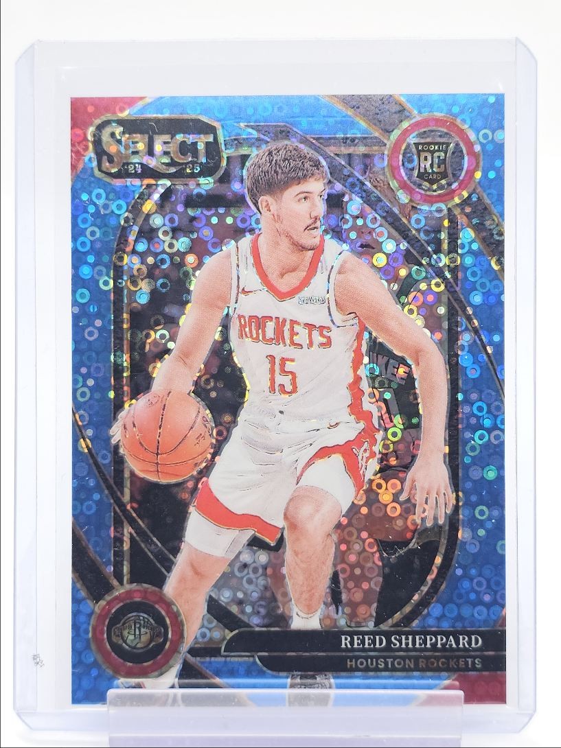 REED SHEPPARD 2024-25 SELECT COURTSIDE ROOKIE LIGHT BLUE DISCO RC /99 Q4865