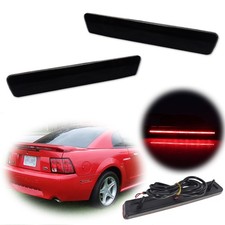 Luces reflectoras laterales de parachoques trasero con lente ahumada para Ford Mustang 1999-2004