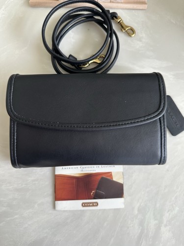 NOS COACH VINTAGE BLACK ENVELOPE SWING WALLET 4873 - Picture 2 of 23