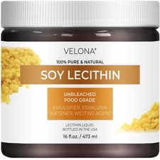 Pure Liquid Soy Lecithin by Velona 2 Fl Oz - 1 Gal  Food Grade  Unbleached