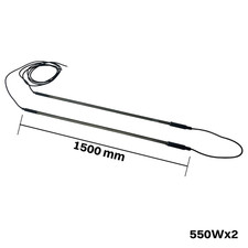 Podwójnie utwardzony grzałka rozmrażająca 550 szer. x 2, 1500 mm do parownika 220 V