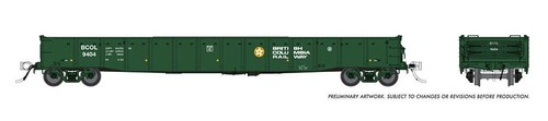Góndolas Rapido Trains 050047 HO BC Railway Dogwood Scheme 52' 6" (Juego de 6) | Zustand: New