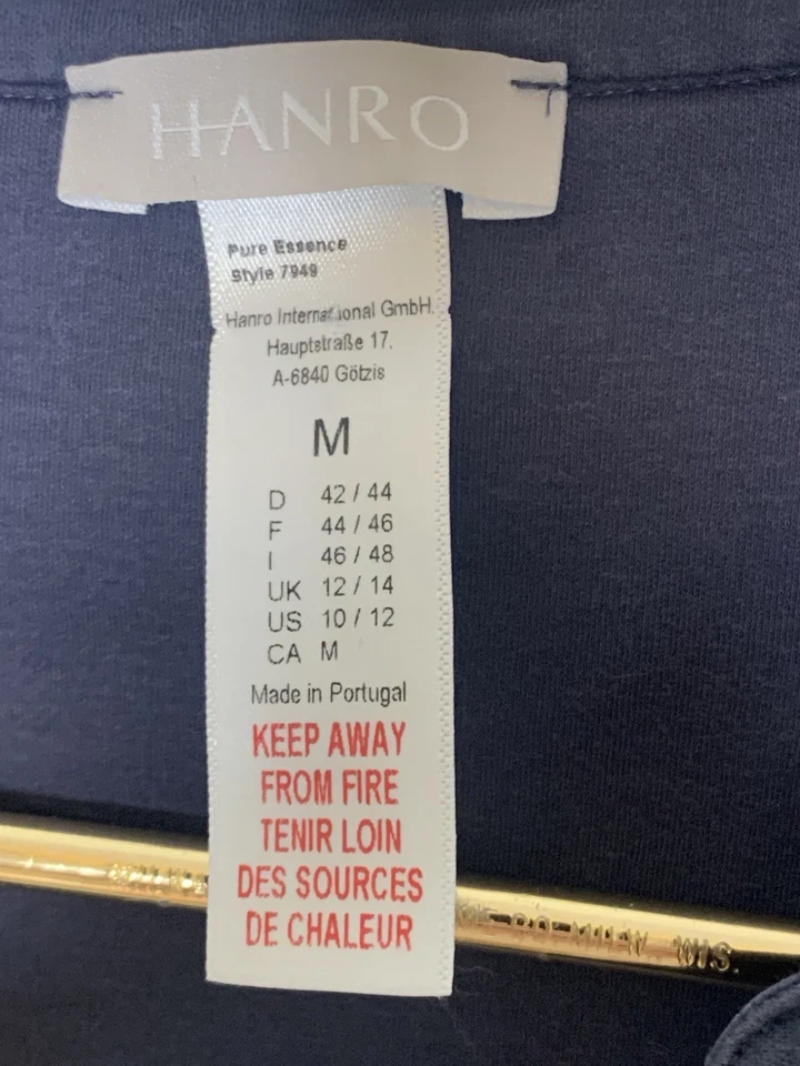 Juego de Pijama HANRO Talla Mediana Azul Hecho en Portugal Foto 4 de 4