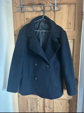Next Pea Or Duffle Coat Navy Large VGC