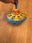 Vintage Ohio Art Ten Little Indians Litho Metal Spinning Tin Top Toy, Works B502