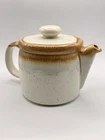 Vintage McCoy USA Stoneware Teapot Brown Drip Glaze Speckled 1970s Pottery