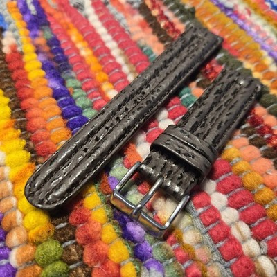 BEAUTIFUL Men's 19mm Regular Length Brown GENUINE Shark Chrono Strap/Band 