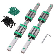 2pcs HGR15 HGR20 Linear Rail Guide L300-1500mm+4Pcs HGH15/20CA Bearing Block Set