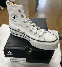 New Converse Chuck Taylor All Star Lift Hi Canvas Shoes 560846C - White Size 6