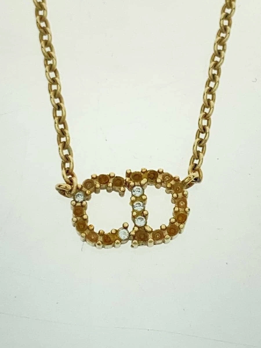 Collana donna Christian Dior CLAIR D LUNE CD logo colore pietra con oro usata