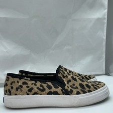 Keds Canvas Sneakers Womens Size 9 Cheetah Double Decker Shoe WF62216 Dream Foam