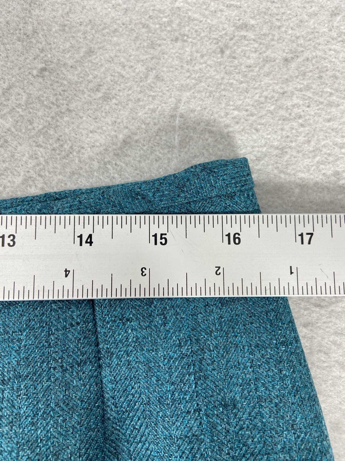 Le Suit 2PC Skirt Suit Women’s 10 Teal Blazer Buttons Long Sleeves Pleated Hem