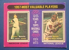 1975 *MICKEY MANTLE, HANK AARON* 