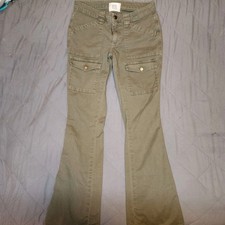 BDG Urban Outfitters Women Size 27 Cargo Bootcut Olive Green Y2K Utility Pants