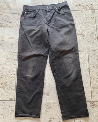 JOOP! Herren Jeans Grau Gr. 40/L80 Denim Gerade Five-Pocket Knopf Zip