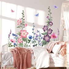 Flower Wall Sticker Wall Art Decor Wall Decal for Bedroom Living Room Sofa