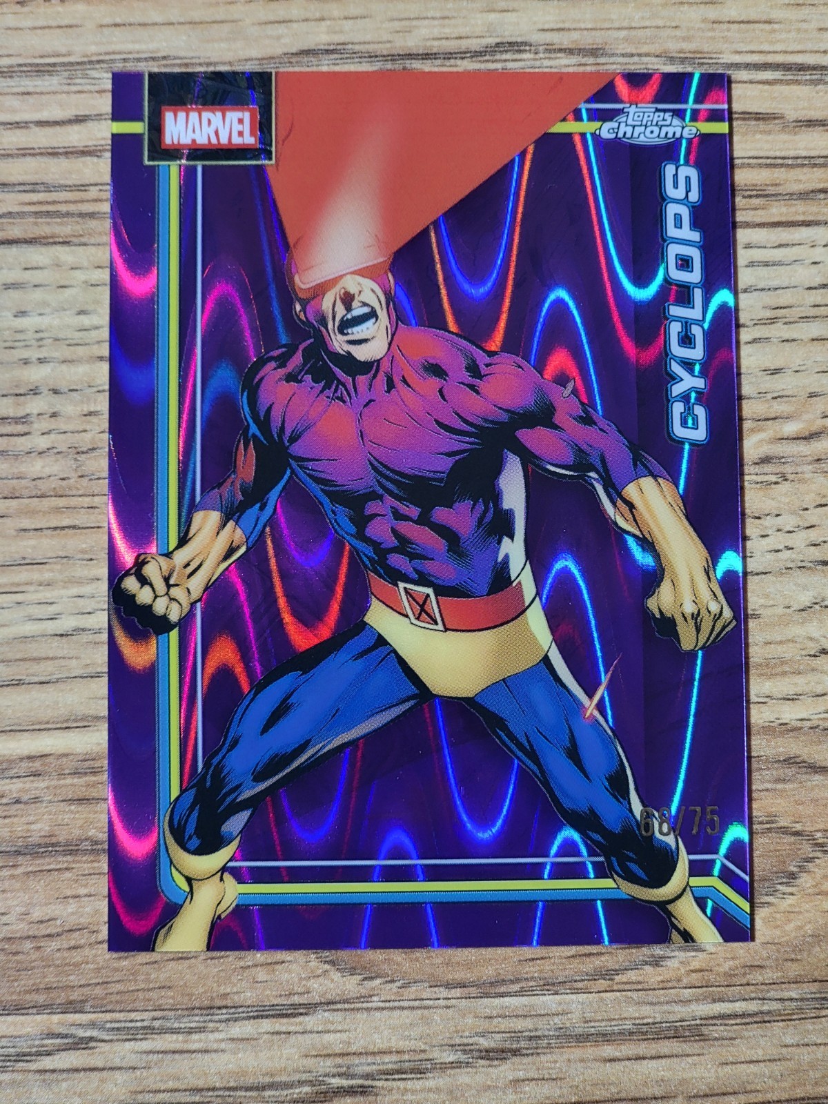 2026 Topps Chrome Marvel #024 Cyclops Purple Raywave /75 Parallel X-Men 
