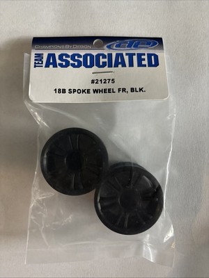 Team Associated RC18B 18B Spoke Wheels Front Black ASC21275 21275 RC18 RC18T