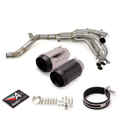 For Kawasaki Z900 2017-2025 Exhaust System Header Link Pipe Muffler Carbon Fiber
