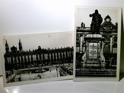 Nancy. Frankreich. 2 x Alte Ansichtskarte s/w. ungel. Alter o. A. 1 x Place de S
