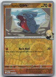 Cynthia's Gible 102/182 Destined Rivals Reverse Holo