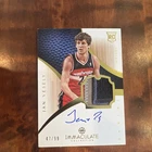 Panini Immaculate Collection Rookie Patch Autograph Jan Vesely Wizards 47/99