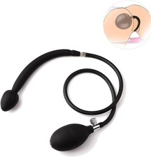 Extra lang Aufblasbarer Analplug Pumpe mit Metall Perlen Butt Plug Vagina Anus