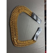 Vintage Gold Tone Multi Chain Belt Adjustable Statement Waist Belt Retro