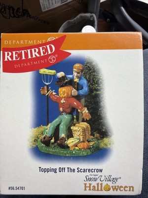 DEPT 56 SNOW VILLAGE HALLOWEEN ACC. TOPPING OFF THE SCARECROW #54701 Lke NEW